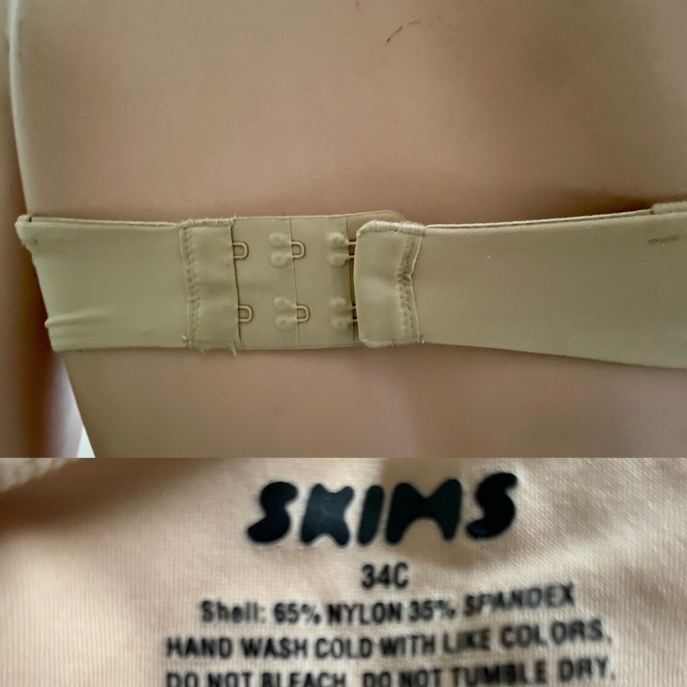 SKIMS Fits Everybody STRAPLESS BRA in CLAY NWOT Size 34C - Picture 3 of 9